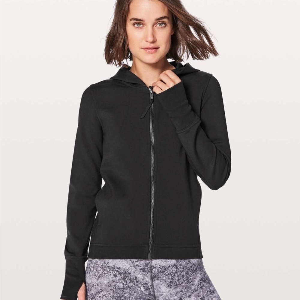 Lululemon Athletica City Trek Zip up Jacket Classic Black Hoodie Outdoor